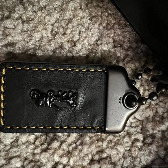 Coach VINTAGE Black Leather Crossbody Bag with Studs and Pearls - Picture 16 of 16